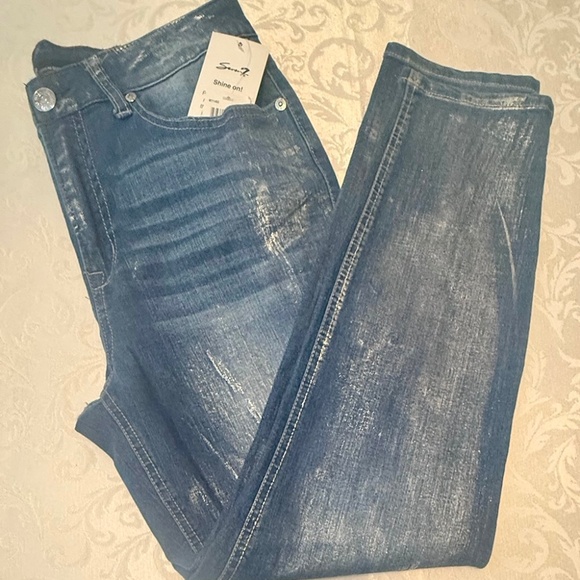 NWT Seven 7 embellished Jeans size 10 - Picture 4 of 7